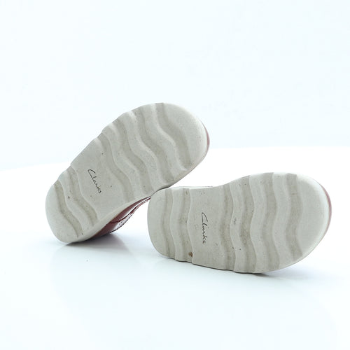 Clarks Girls Pink Vinyl Mary Jane Flat UK 8.5