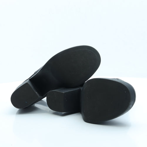 Deep 7 Womens Black Faux Leather Bootie Boot UK 6 EUR 39