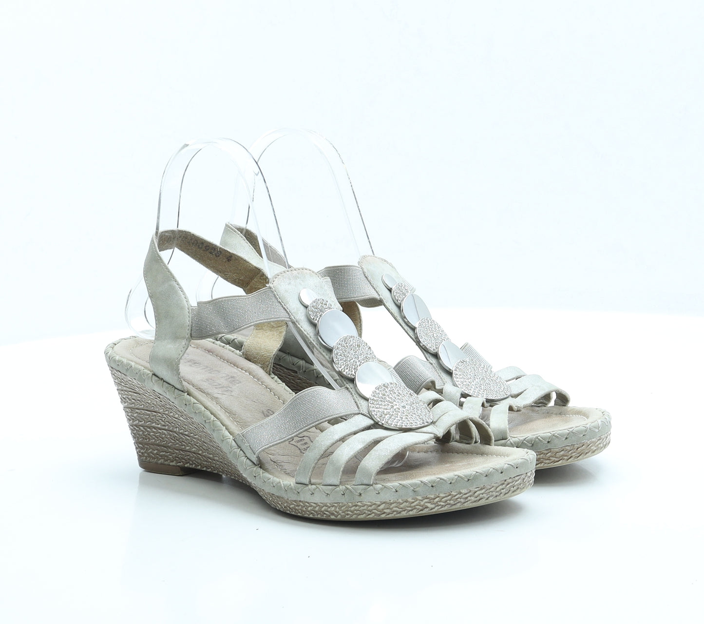 Remonte Womens Grey Polyester Slingback Flat UK 7 EUR 40