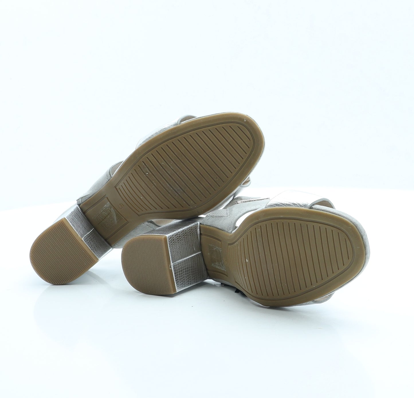 TU Womens Grey Polyester Slingback Heel UK 5