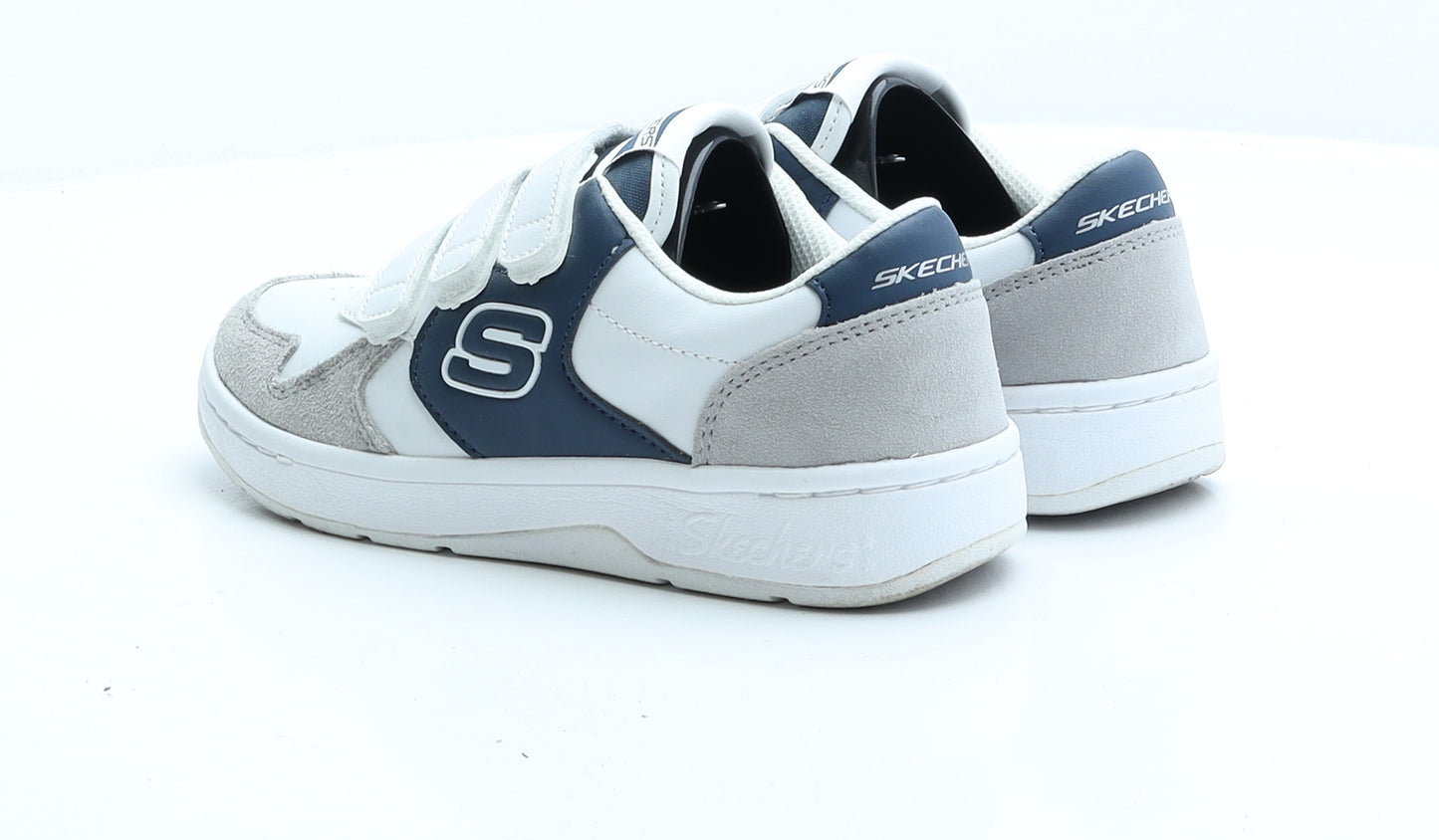 Skechers Boys Multicoloured Faux Leather Trainer UK 2 EUR 35