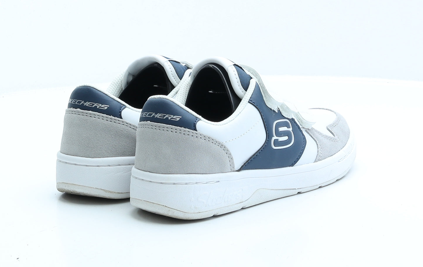 Skechers Boys Multicoloured Faux Leather Trainer UK 2 EUR 35
