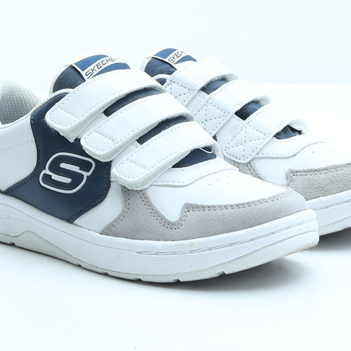 Skechers Boys Multicoloured Faux Leather Trainer UK 2 EUR 35
