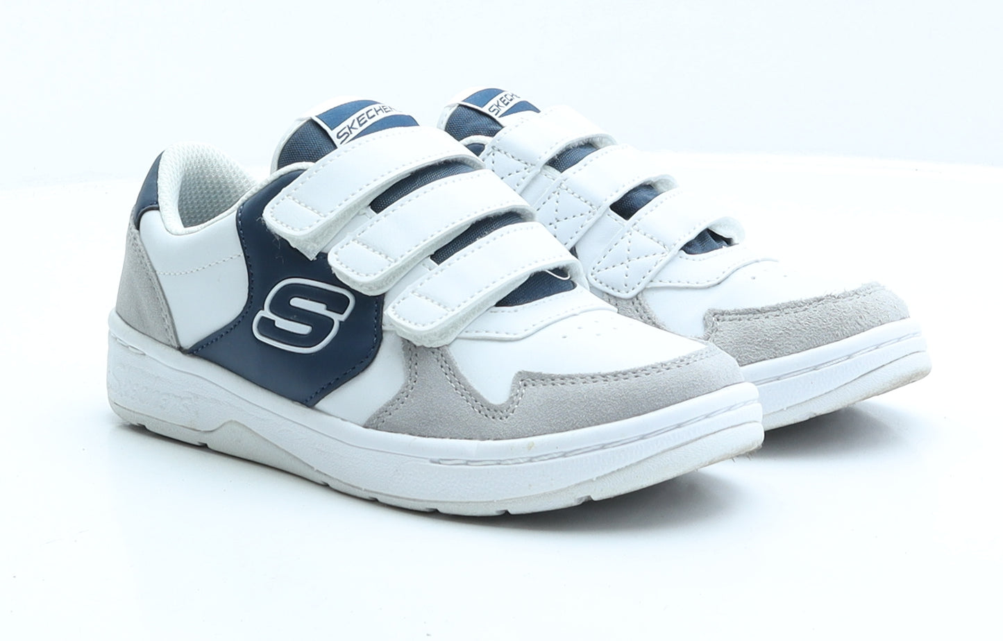 Skechers Boys Multicoloured Faux Leather Trainer UK 2 EUR 35
