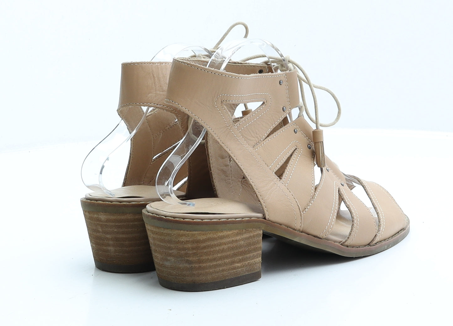 Indigo Collection Womens Brown Faux Leather Strappy Sandal UK 5.5 EUR 38.5