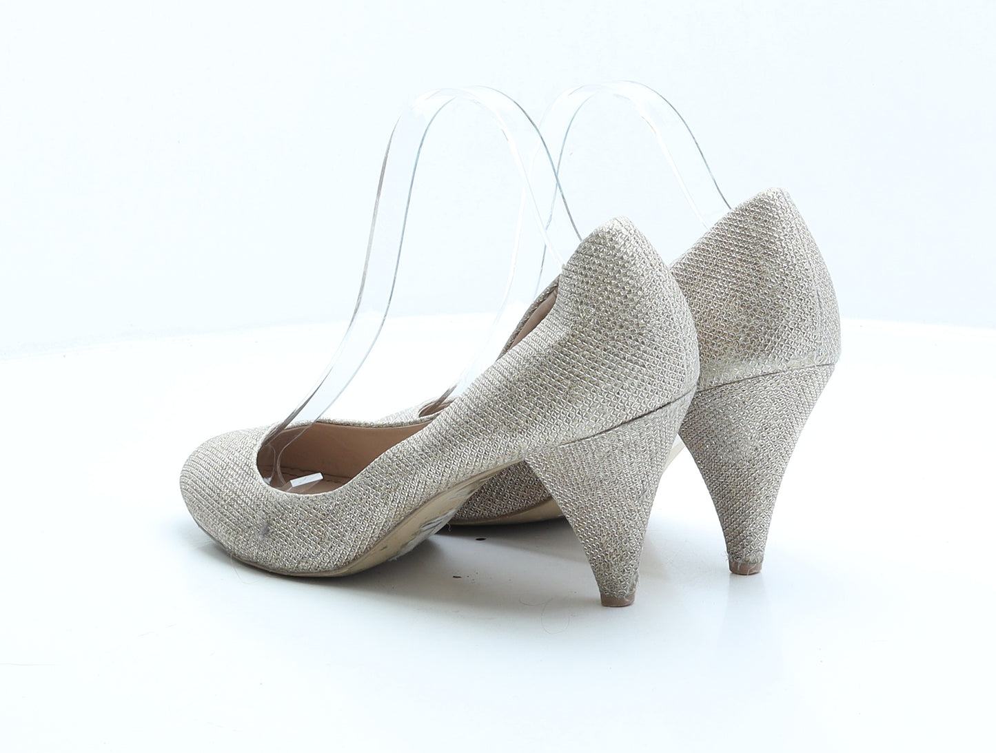 Dorothy Perkins Womens Gold Polyester Court Heel UK 7 EUR 40