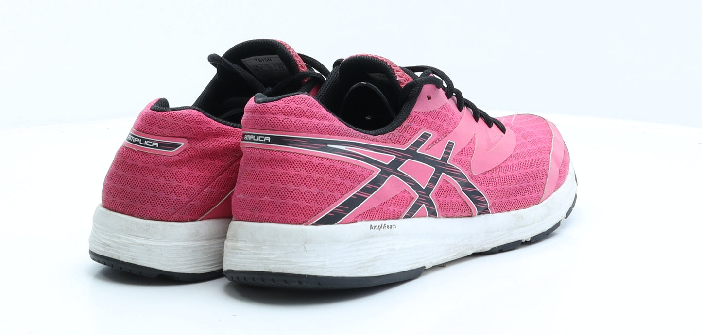 ASICS Womens Pink Polyester Trainer UK 8 EUR 42