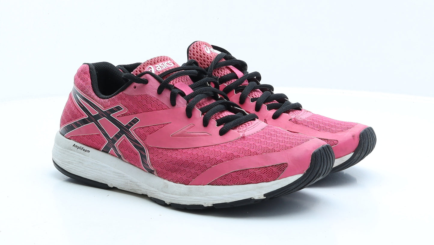 ASICS Womens Pink Polyester Trainer UK 8 EUR 42