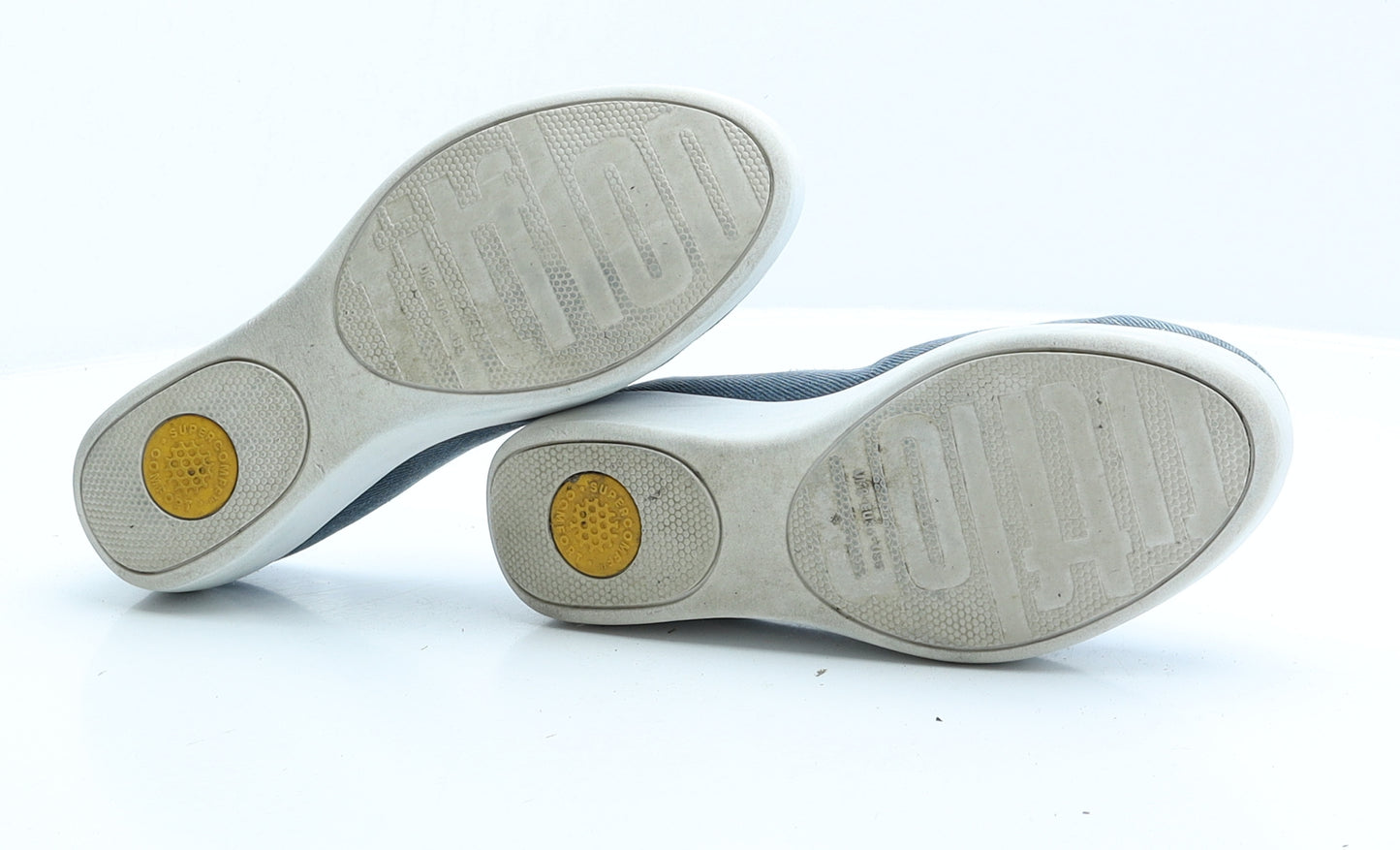 FitFlop Womens Blue Polyester Slip On Flat UK 3 EUR 36