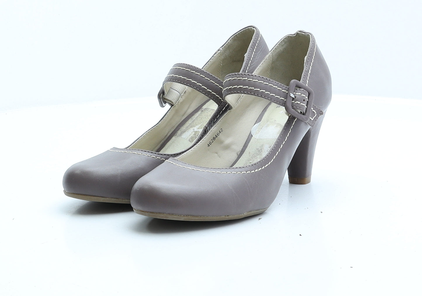 Clarks Womens Purple Faux Leather Strappy Heel UK 4.5 EUR 37.5