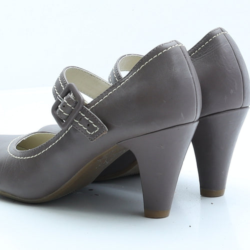 Clarks Womens Purple Faux Leather Strappy Heel UK 4.5 EUR 37.5