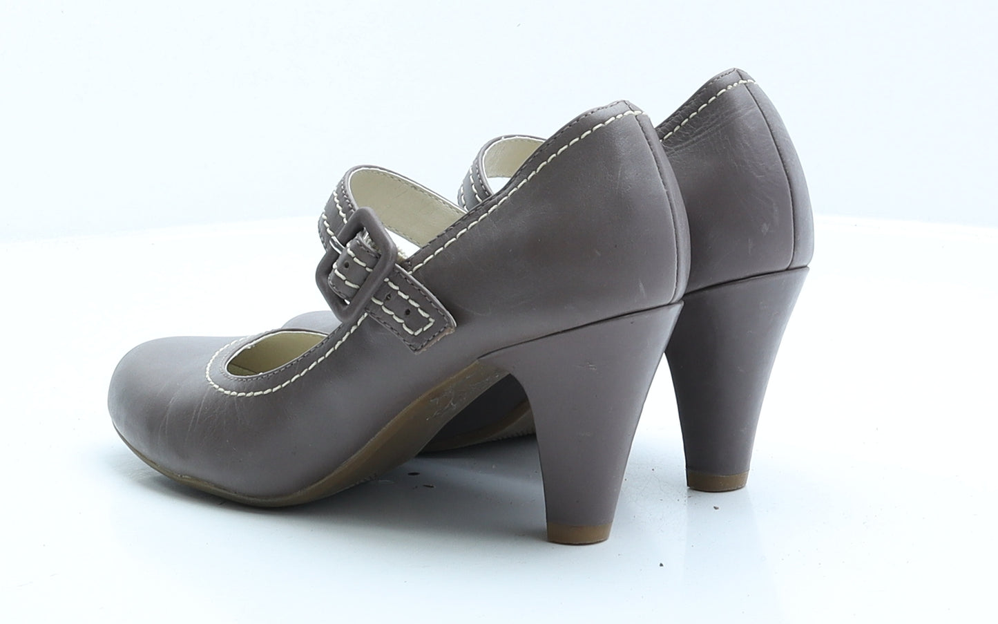 Clarks Womens Purple Faux Leather Strappy Heel UK 4.5 EUR 37.5