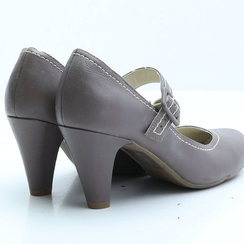 Clarks Womens Purple Faux Leather Strappy Heel UK 4.5 EUR 37.5