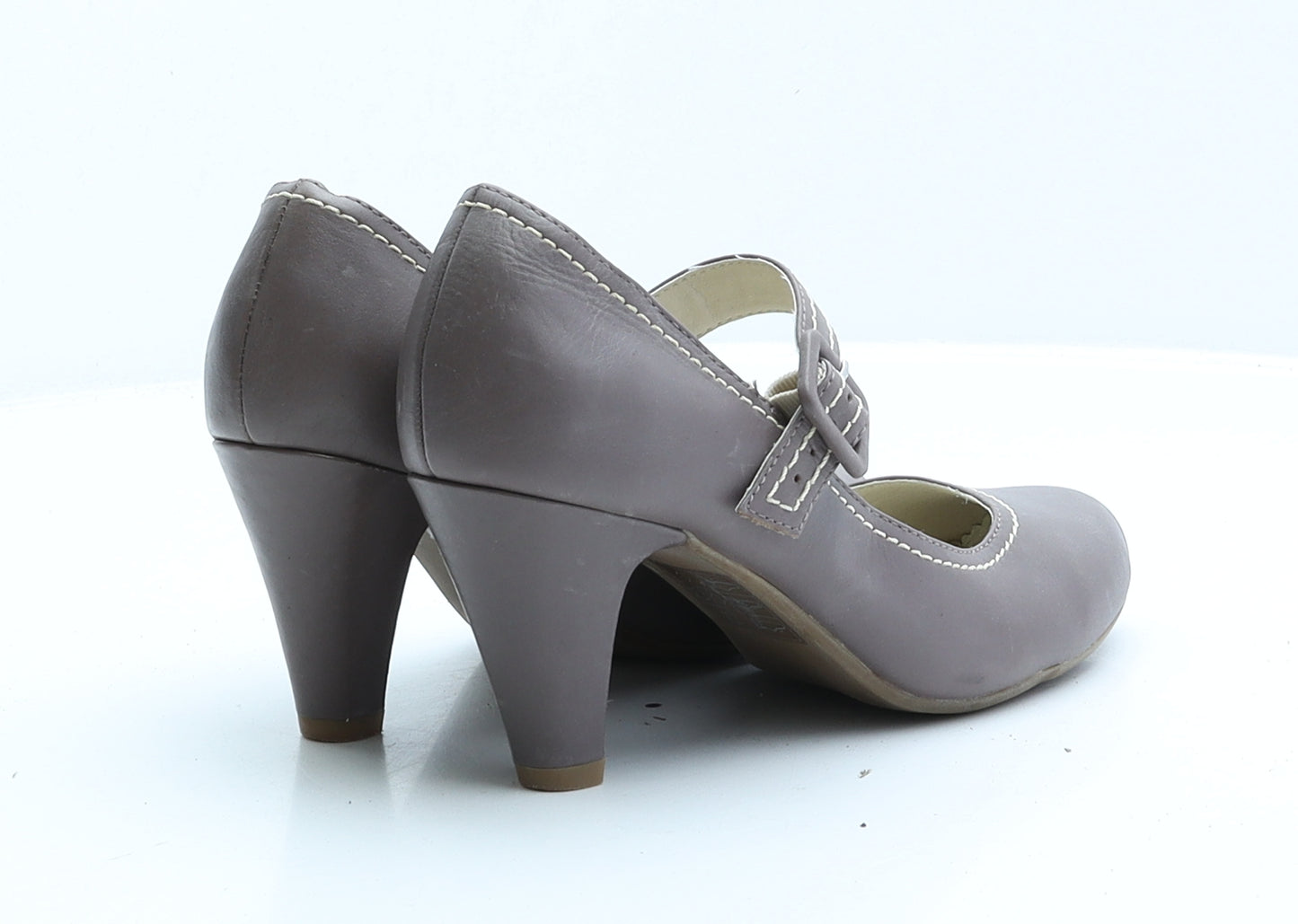 Clarks Womens Purple Faux Leather Strappy Heel UK 4.5 EUR 37.5