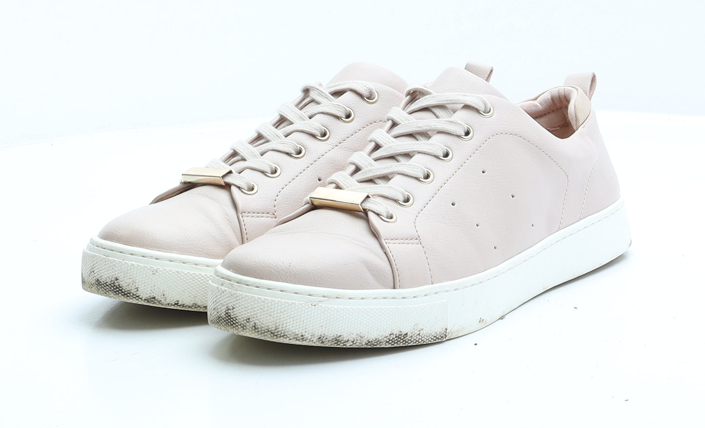Aldo Womens Pink Faux Leather Trainer UK 7 EUR 40