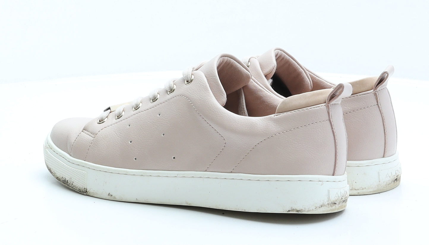 Aldo Womens Pink Faux Leather Trainer UK 7 EUR 40