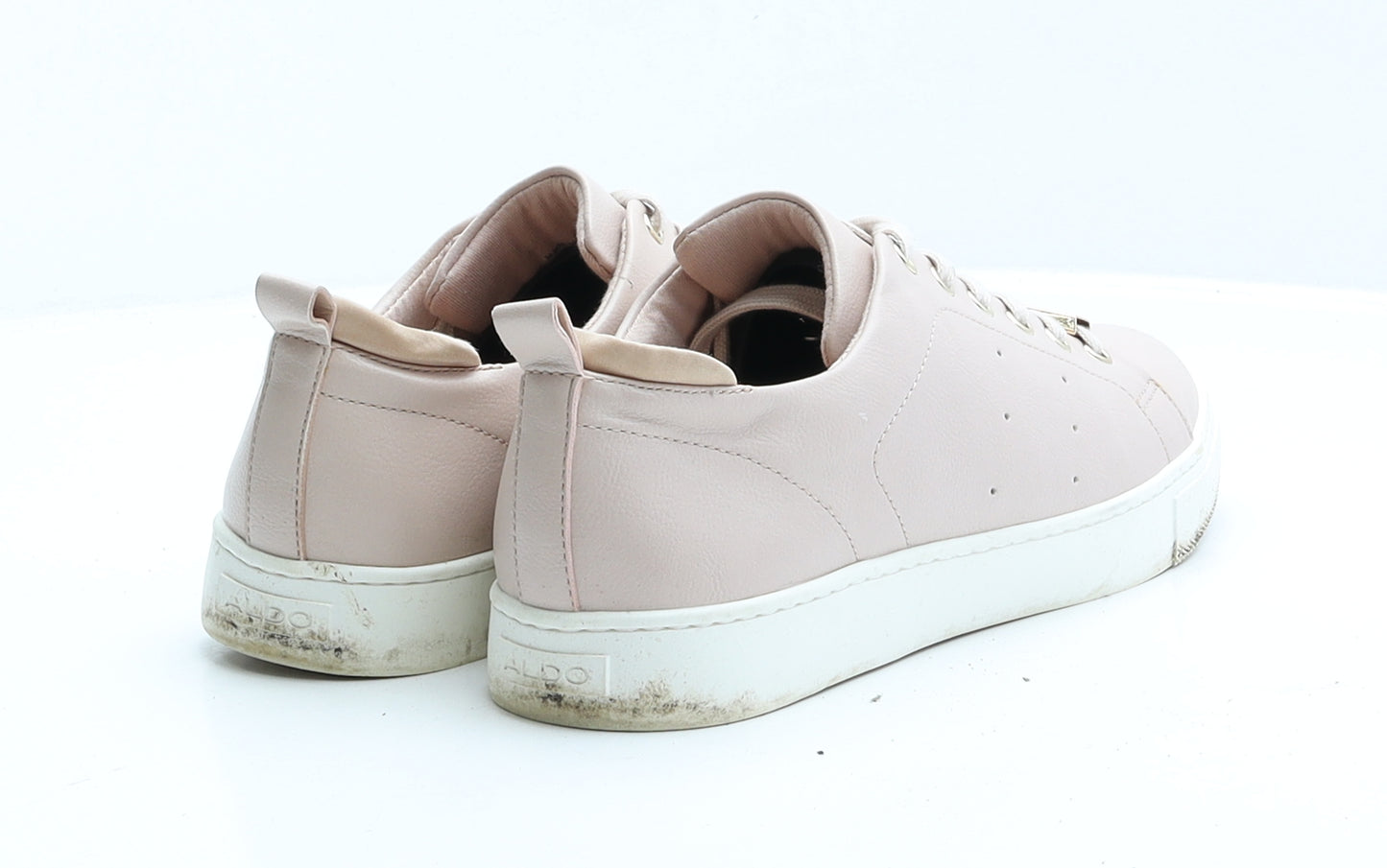 Aldo Womens Pink Faux Leather Trainer UK 7 EUR 40