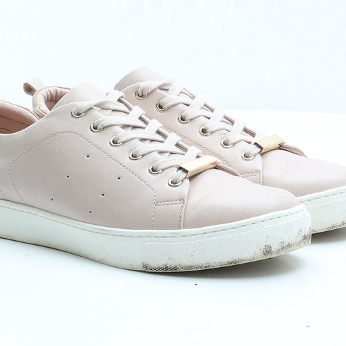 Aldo Womens Pink Faux Leather Trainer UK 7 EUR 40