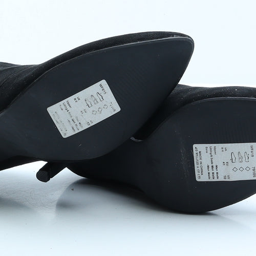 JD Williams Womens Black Faux Suede Bootie Boot UK EUR 41 – Preworn