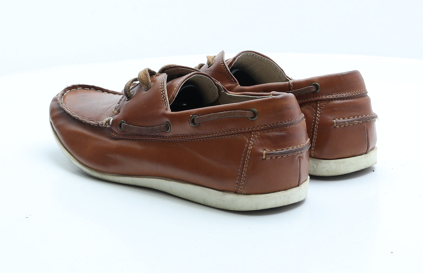 NEXT Mens Brown Faux Leather Boat Shoe Casual UK 9 EUR 43