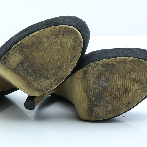 Atmosphere Womens Black Faux Suede Strappy Heel UK 4 EUR 37