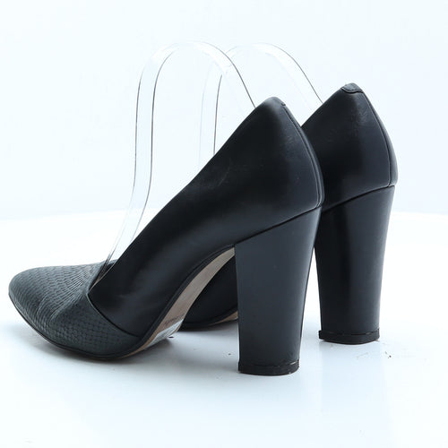 Clarks Womens Black Faux Leather Court Heel UK 8 EUR 42