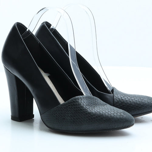 Clarks Womens Black Faux Leather Court Heel UK 8 EUR 42