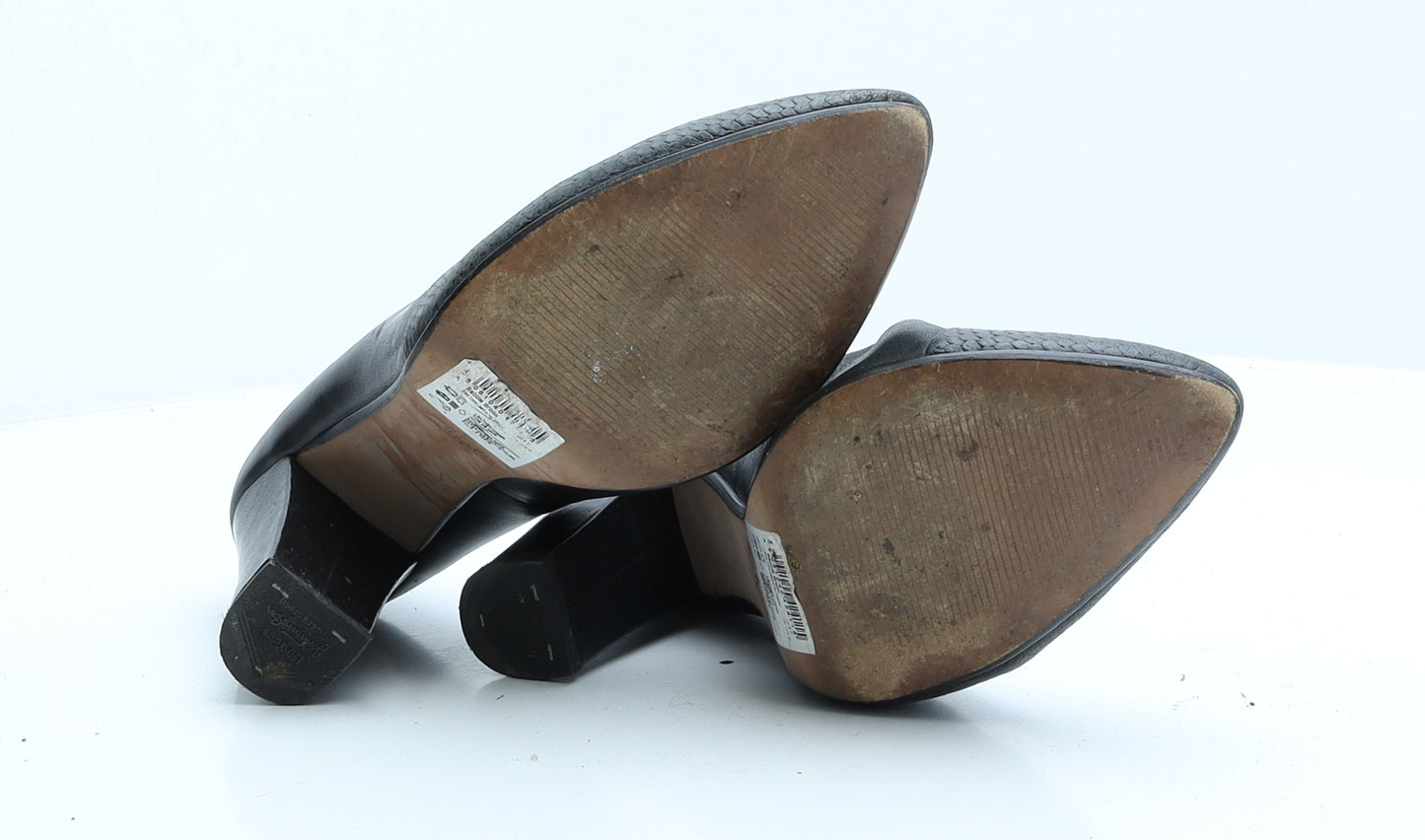 Clarks Womens Black Faux Leather Court Heel UK 8 EUR 42