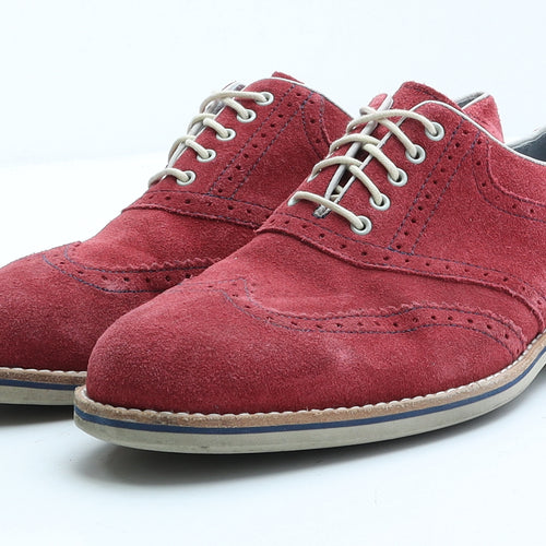 Johnston & Murphy Mens Red Suede Oxford Casual UK 9.5 EUR 42.5