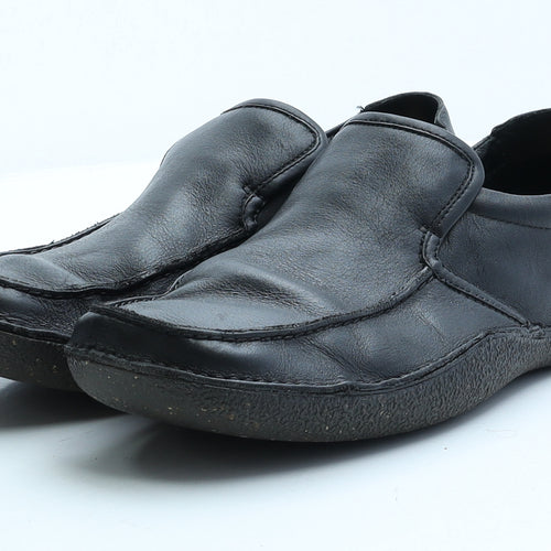 Clarks Mens Black Faux Leather Slip On Casual UK 8.5 EUR 41.5