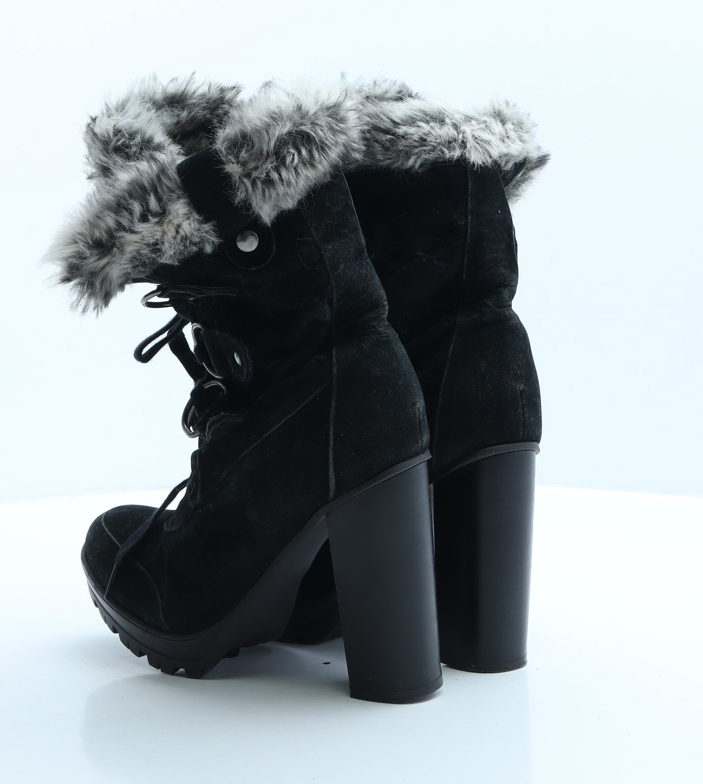 Atmosphere Womens Black Polyester Shearling Style Boot UK 4 EUR 37