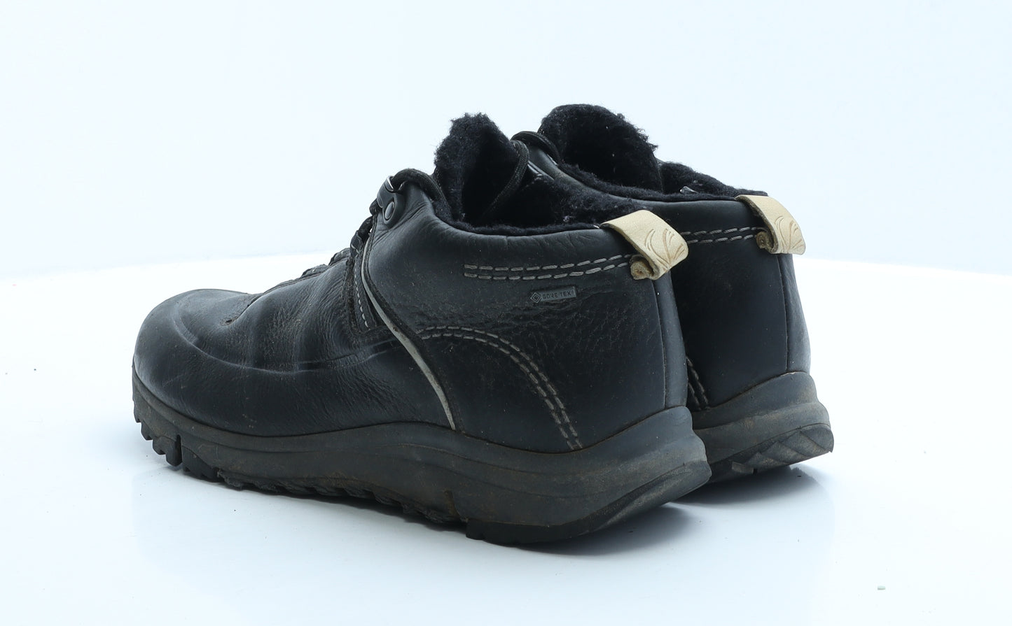 Clarks Womens Black Faux Leather Combat Boot UK 6 EUR 39