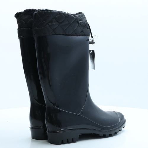Dunnes Stores Womens Black Vinyl Wellies Boot UK 7 EUR 40