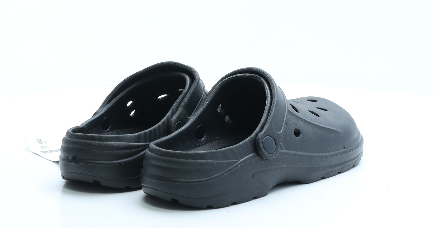 F&F Womens Black Rubber Clog Slipper UK 41