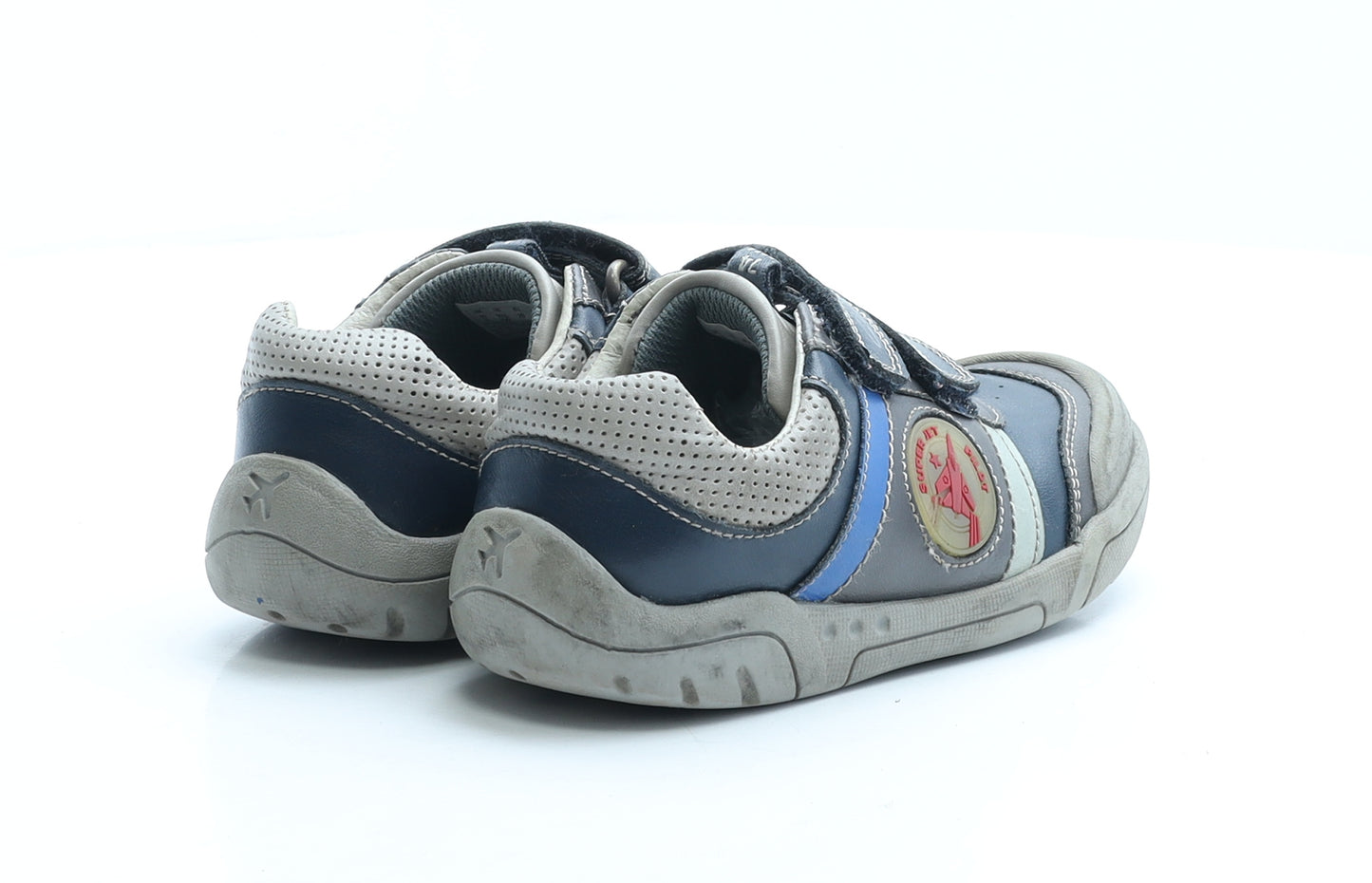 Clarks Boys Grey Colourblock Rubber Trainer UK 10 EUR 28