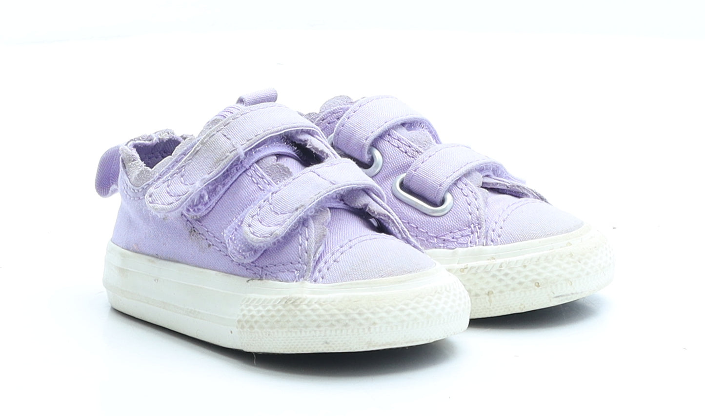 Converse Girls Purple Fabric Trainer UK 3 EUR 19