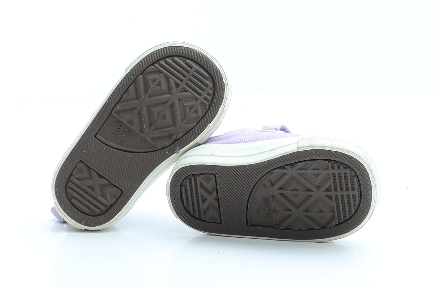 Converse Girls Purple Fabric Trainer UK 3 EUR 19