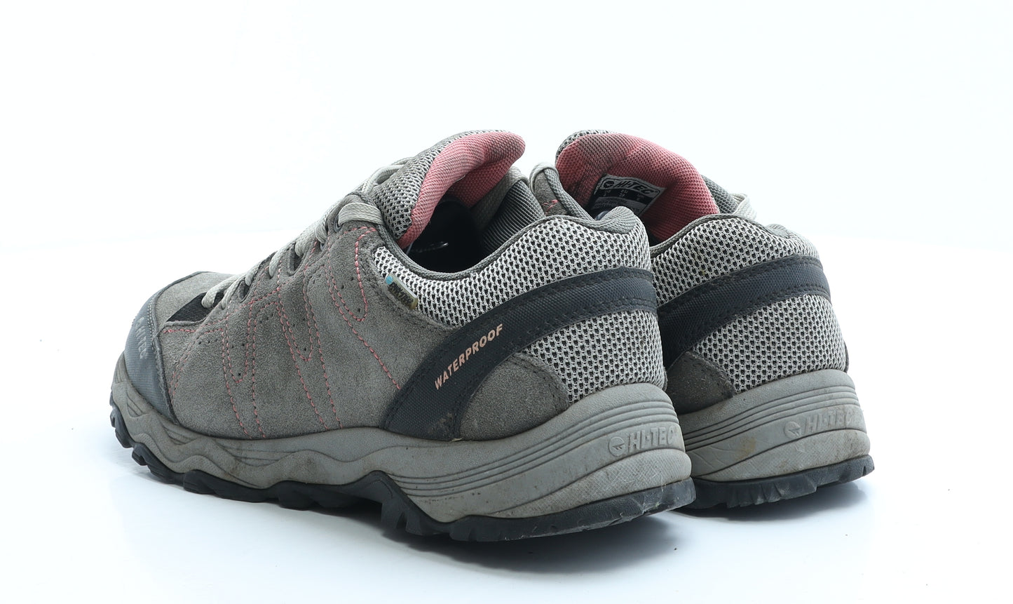 Hi-Tec Womens Grey Geometric Polyester Combat Boot UK 6 EUR 39