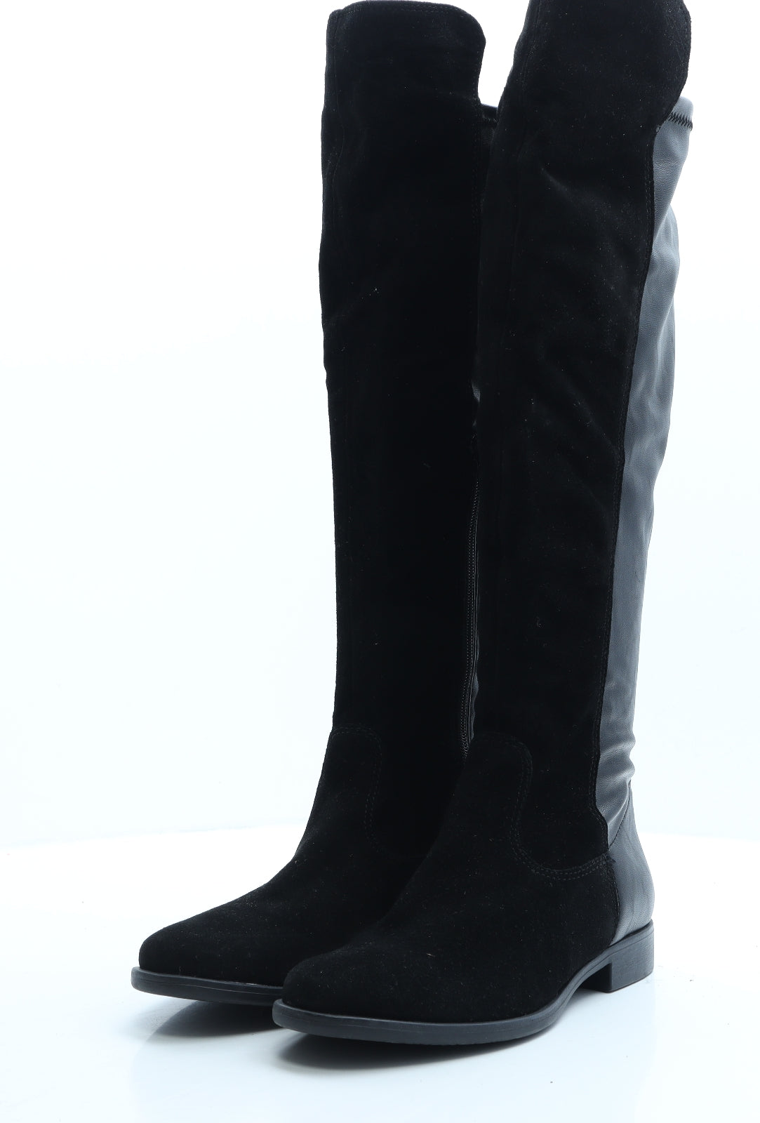 Tamaris Womens Black Faux Leather Slip On Boot UK 2 EUR 38