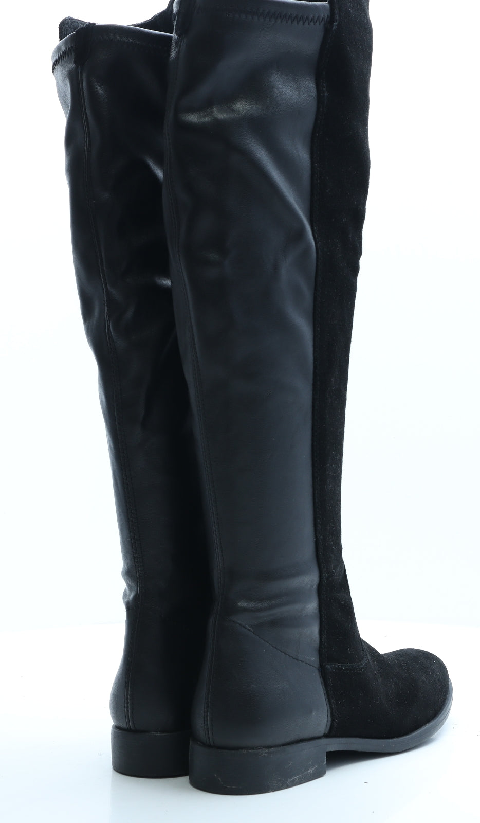 Tamaris Womens Black Faux Leather Slip On Boot UK 2 EUR 38