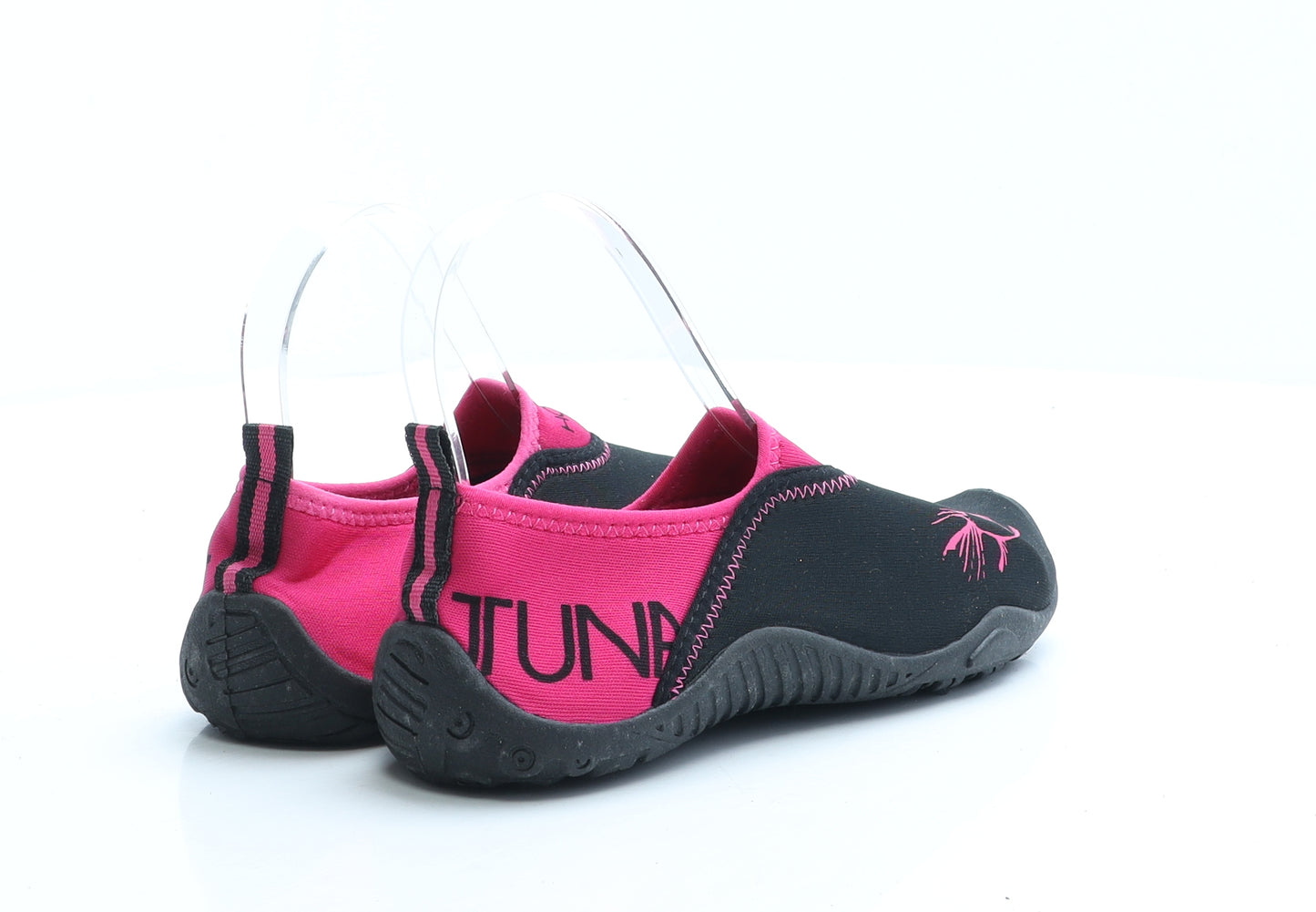 Hot Tuna Girls Black Colourblock Polyester Sock Trainer UK 2 EUR 34 - Aqua Shoes