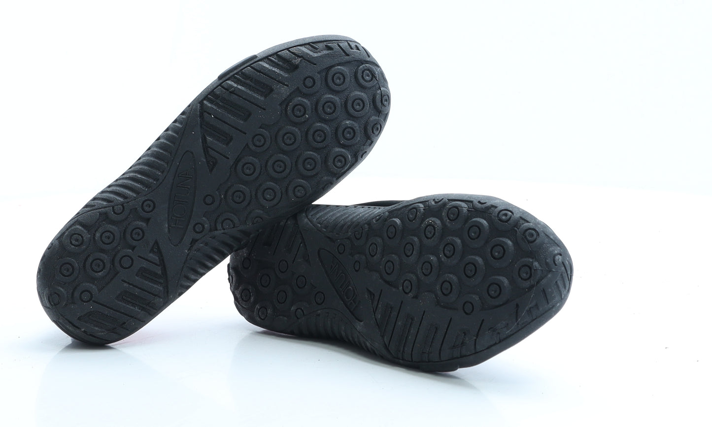 Hot Tuna Girls Black Colourblock Polyester Sock Trainer UK 2 EUR 34 - Aqua Shoes