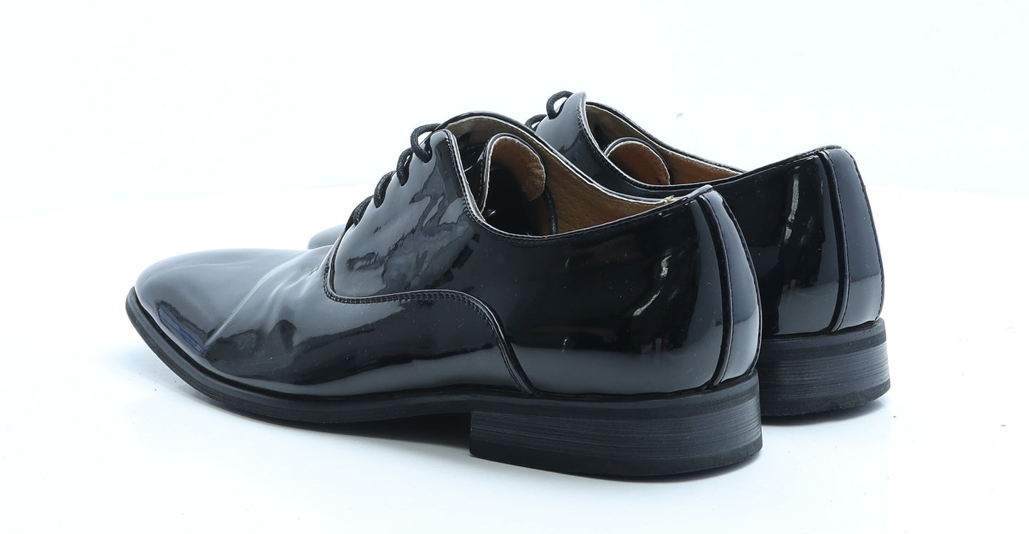 Goor Mens Black Vinyl Oxford Dress UK 9 EUR 42.5