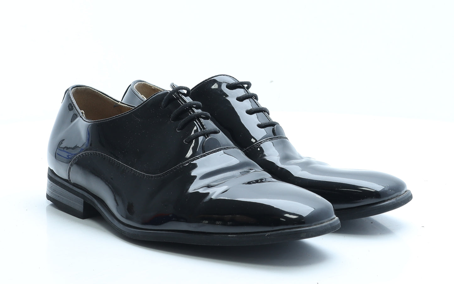 Goor Mens Black Vinyl Oxford Dress UK 8 EUR 41