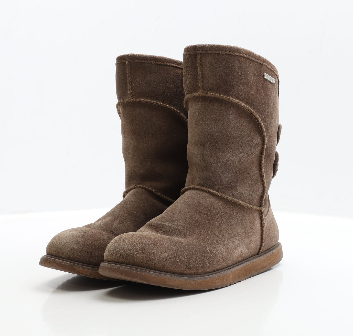 EMU Womens Brown Faux Suede Shearling Style Boot UK 7