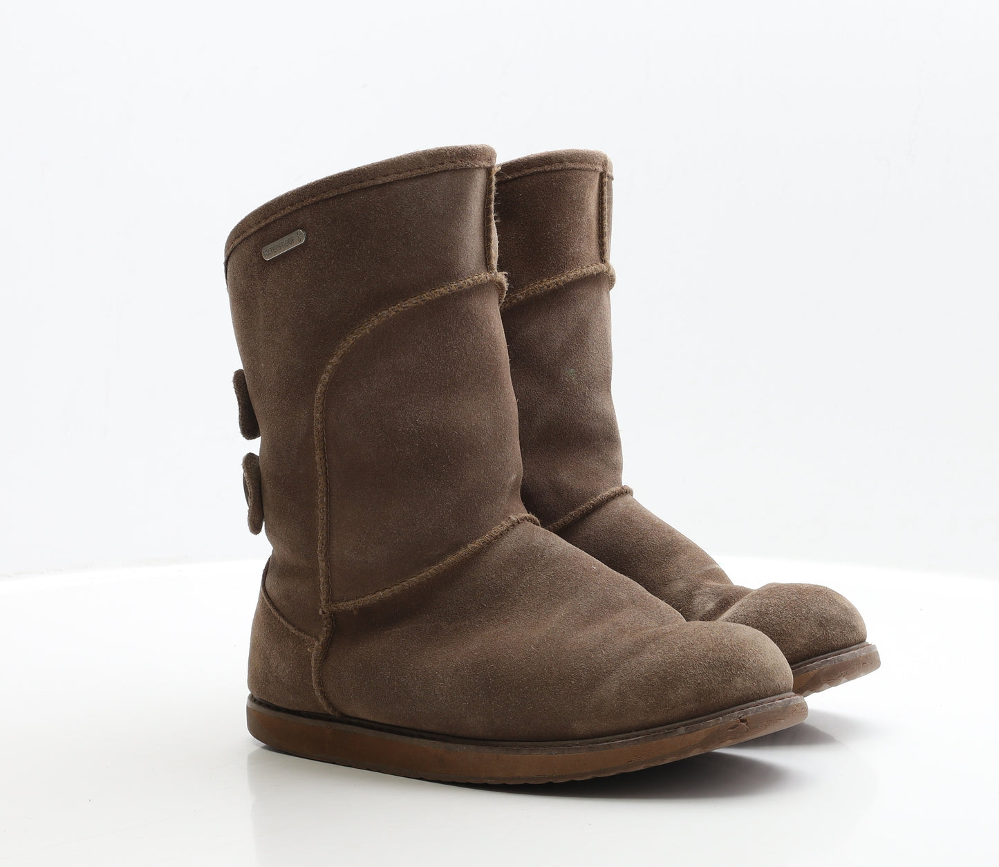 EMU Womens Brown Faux Suede Shearling Style Boot UK 7