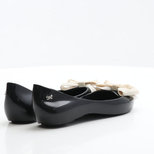 Zaxy Girls Black Rubber Flat UK 1 EUR 32