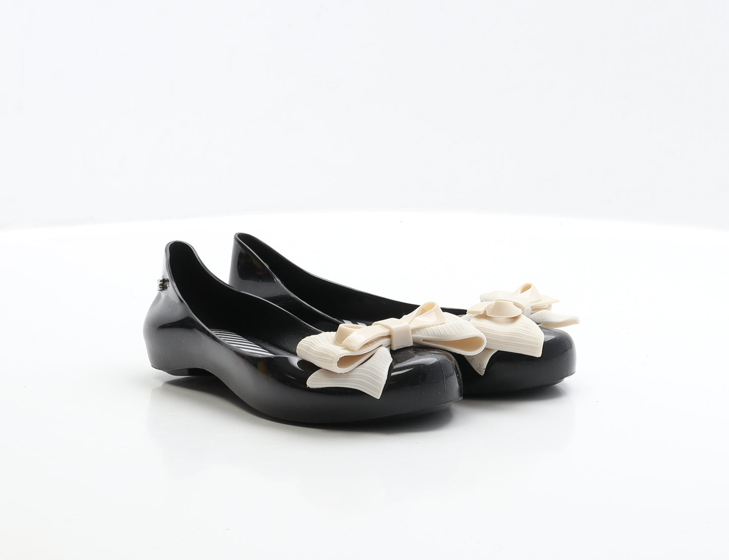 Zaxy Girls Black Rubber Flat UK 1 EUR 32