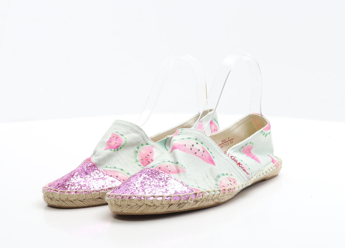 Cath Kidston Womens Green Fabric Flat UK 7 EUR 40