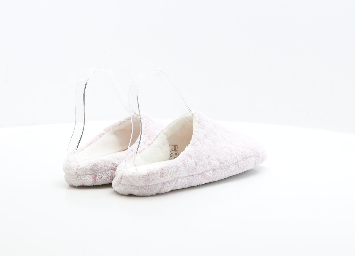 Preworn Womens Pink Geometric Polyester Slip On Slipper UK - Size 3-4